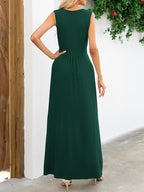 Surplice Neck Sleeveless Maxi Dress - Maxi Dress by Trendsi | Available at Handbags Specialist Headquarter
