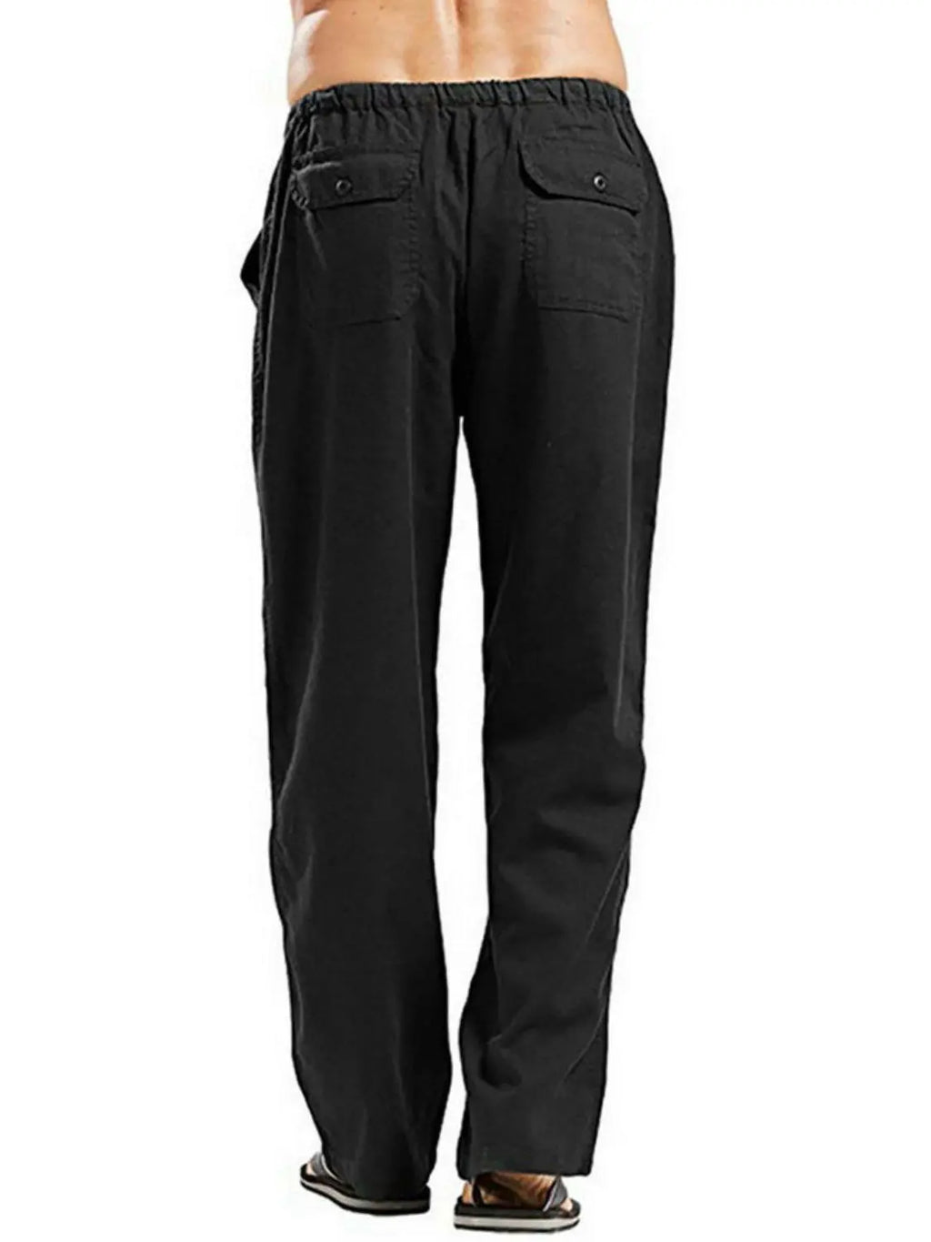 Men's Full Size Drawsting Straight Leg Pants Plus Size - Men's Pants by Trendsi | Available at Handbags Specialist Headquarter