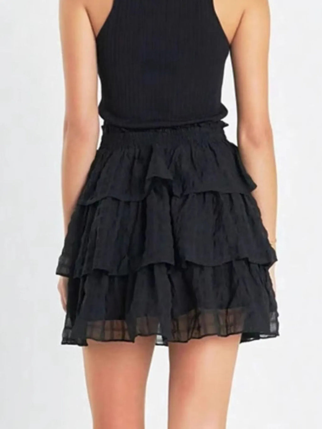 Ruffle Layered Mini Skirt - Skirts by Trendsi | Available at Handbags Specialist Headquarter