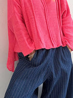 High-Low Drop Shoulder Sweater - Tops by Trendsi | Available at Handbags Specialist Headquarter