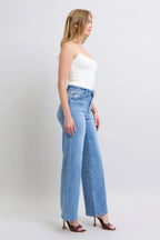 Judy Blue Full Size Wide Leg Jeans with Pockets - Women / Jeans & Denim by Trendsi | Available at Handbags Specialist Headquarter