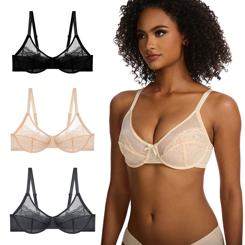 CurvyCloud Plus Size Gauze Lift Push-Up Bra