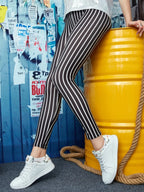 Printed High Waist Skinny Leggings - Leggings by Trendsi | Available at Handbags Specialist Headquarter