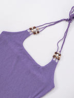 Halter Neck Bodycon Cami Dress - Maxi Dress by Trendsi | Available at Handbags Specialist Headquarter