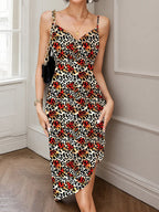 Leopard Print Bodycon Cami Dress - Maxi Dress by Trendsi | Available at Handbags Specialist Headquarter