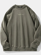 Men's Letter Round Neck Long Sleeve Sweatshirt - Men's Sweatshirts by Trendsi | Available at Handbags Specialist Headquarter