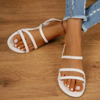 Strappy Flat Sandals - Women Sandals by Trendsi | Available at Handbags Specialist Headquarter