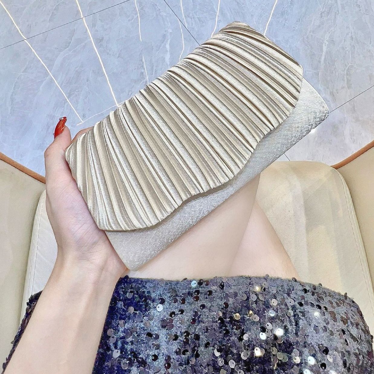 Satin Cheongsam Evening Clutch