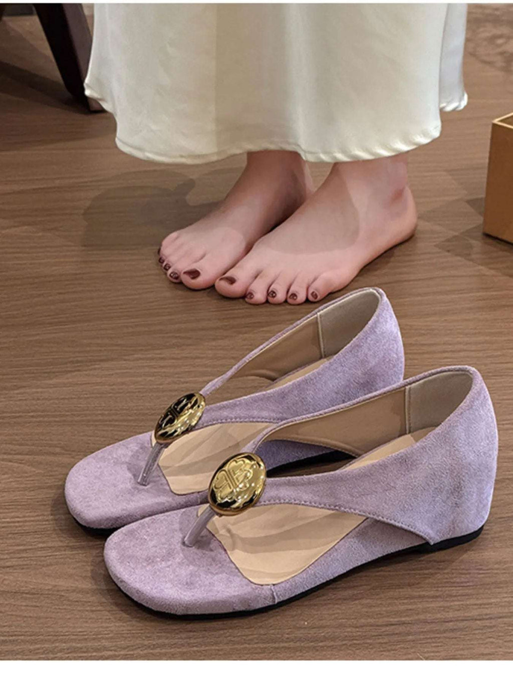 Toe Post Wedge Sandals - Women Sandals by Trendsi | Available at Handbags Specialist Headquarter