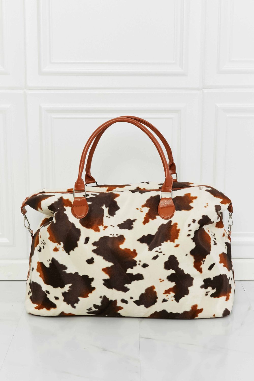 Animal Print Plush Weekender Bag - Weekender Bag by Trendsi | Available at Handbags Specialist Headquarter