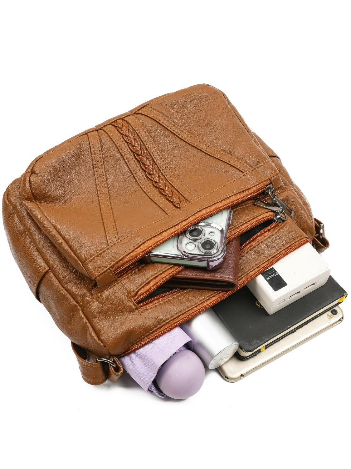 PU Leather Adjustable Strap Shoulder Bag - Shoulder Bags by Trendsi | Available at Handbags Specialist Headquarter