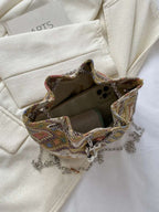 Printed Chain Bucket Bag - Crossbody Bag by Trendsi | Available at Handbags Specialist Headquarter