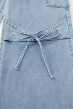 Bowknot Decor Cargo Jeans - Women / Jeans & Denim by Trendsi | Available at Handbags Specialist Headquarter
