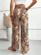 Printed Wide Leg Pants - Women Pants by Trendsi | Available at Handbags Specialist Headquarter