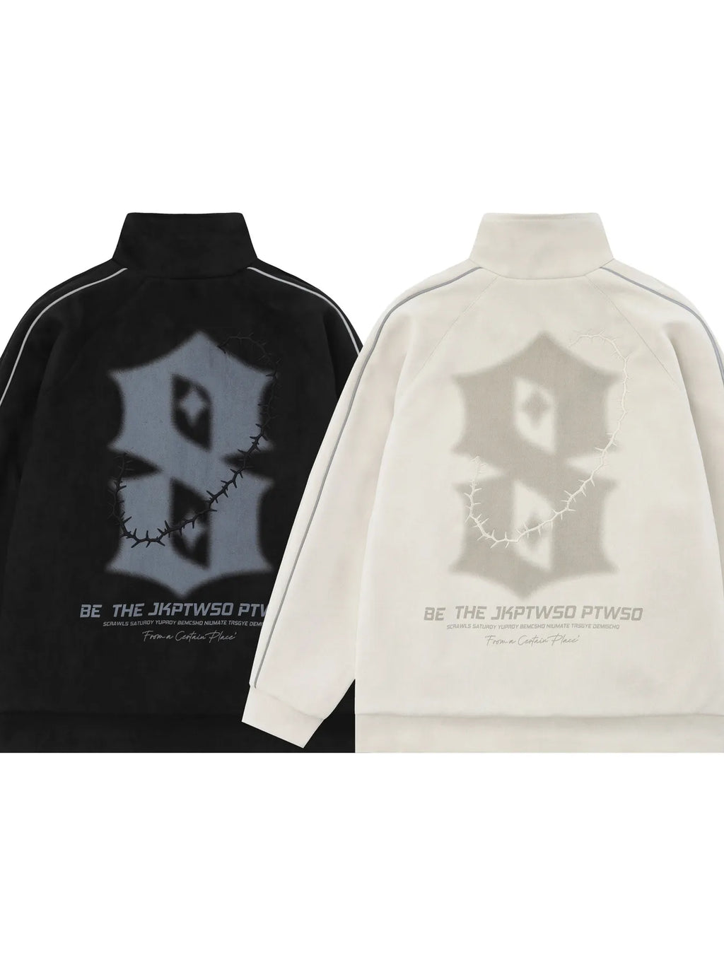 Men's Letter Graphic Track Jacket with Contrast Trim - Men's jackets by Trendsi | Available at Handbags Specialist Headquarter