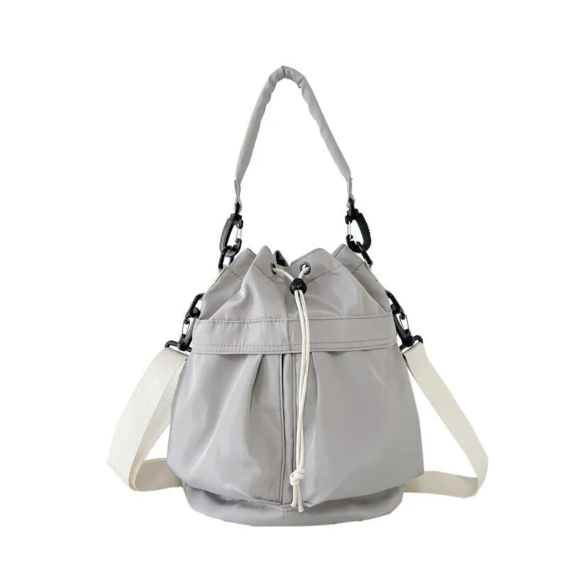 Drawstring Nylon Bucket Bag - Crossbody Bag by Trendsi | Available at Handbags Specialist Headquarter
