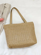 Straw Woven Tote Bag - Tote Bag by Trendsi | Available at Handbags Specialist Headquarter