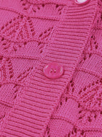 Buttoned Front Openwork Cardigan - Tops by Trendsi | Available at Handbags Specialist Headquarter