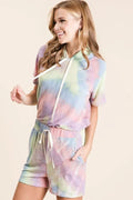 BiBi Tie Dye French Terry Hoodie Top and Bottom Set -  by Trendsi | Available at Handbags Specialist Headquarter
