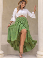 Plus Size High-Low Skirt -  by Trendsi | Available at Handbags Specialist Headquarter