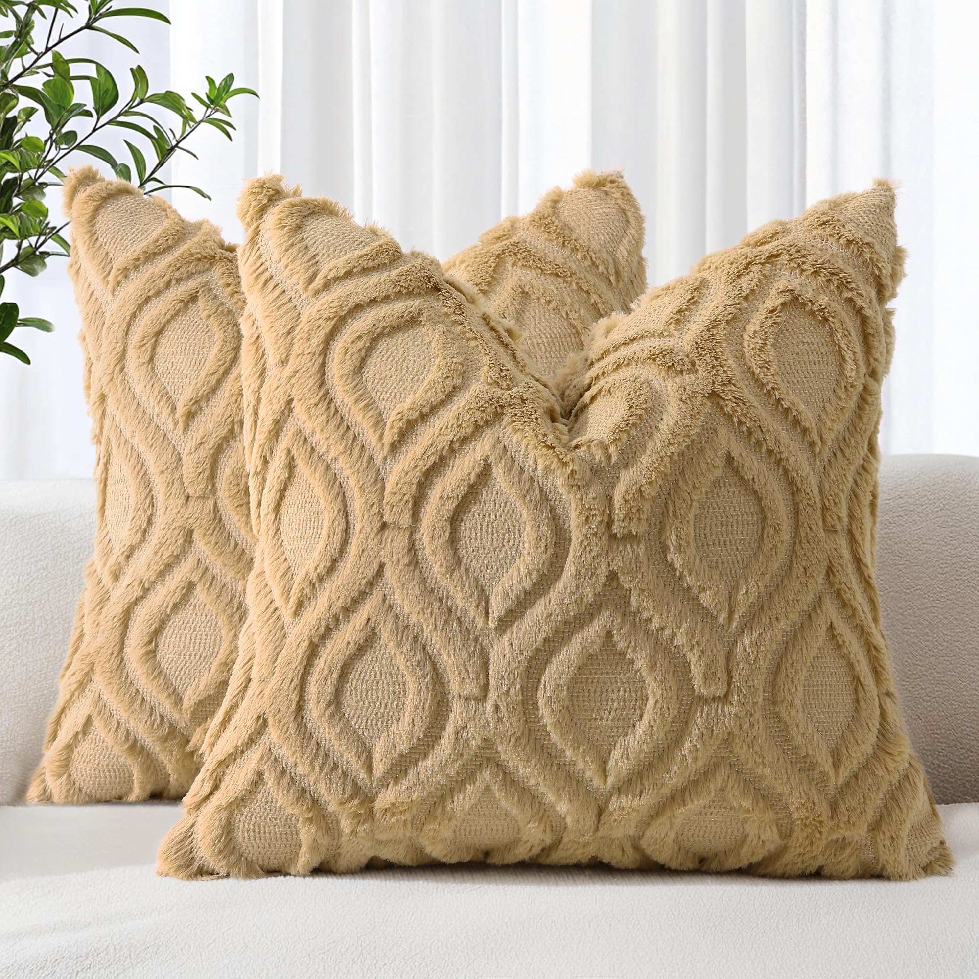 Farmhouse Faux Wool Pillow Covers - Decor by Handbags Specialist Headquarter | Available at Handbags Specialist Headquarter