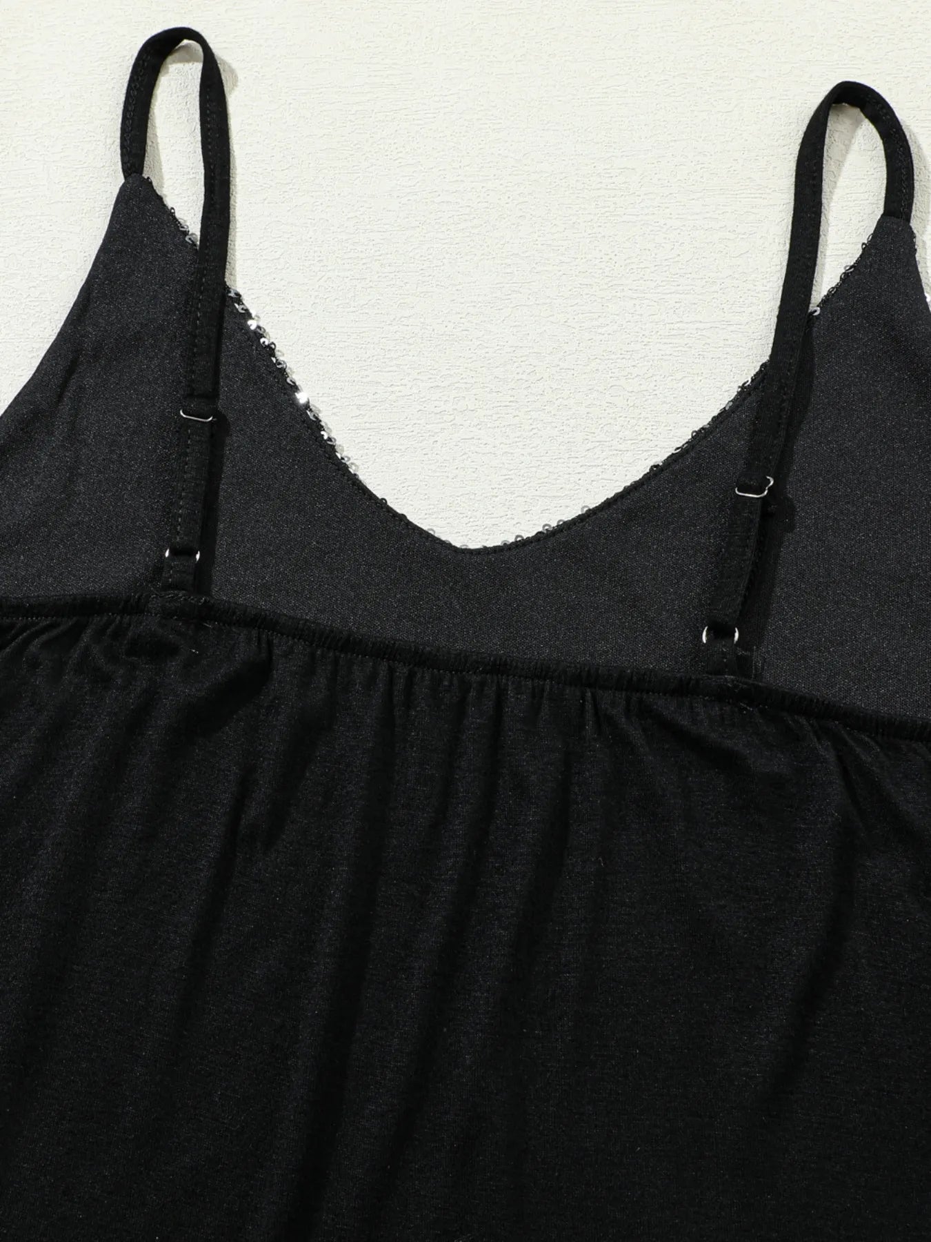Sequined V-Neck Cami Top - Tops by Trendsi | Available at Handbags Specialist Headquarter