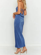 Lace-Up Back Tube Maxi Dress - Maxi Dress by Trendsi | Available at Handbags Specialist Headquarter
