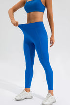 High Waist Active Leggings with Pockets - Leggings by Trendsi | Available at Handbags Specialist Headquarter