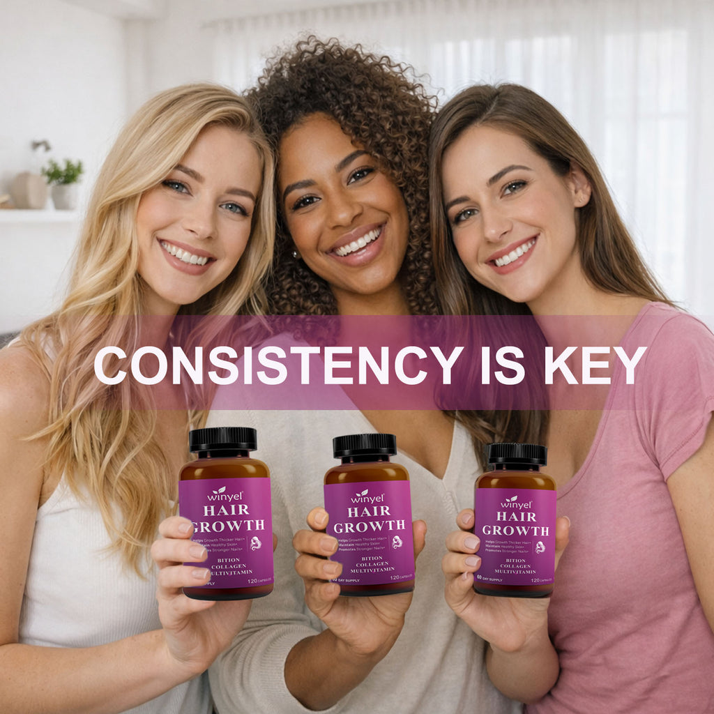 Hair Growth Vitamins with Biotin & Collagen, 60-Day Supply