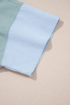 Frayed Denim Star Patched Oversize T Shirt - Women / Jeans & Denim by Trendsi | Available at Handbags Specialist Headquarter