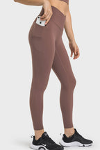 Millennia V-Waist Yoga Leggings with Pockets - Leggings by Trendsi | Available at Handbags Specialist Headquarter