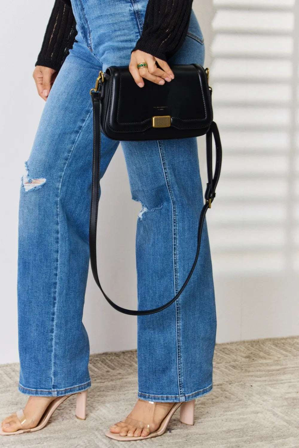 David Jones PU Leather Crossbody Bag - Crossbody Bag by Trendsi | Available at Handbags Specialist Headquarter