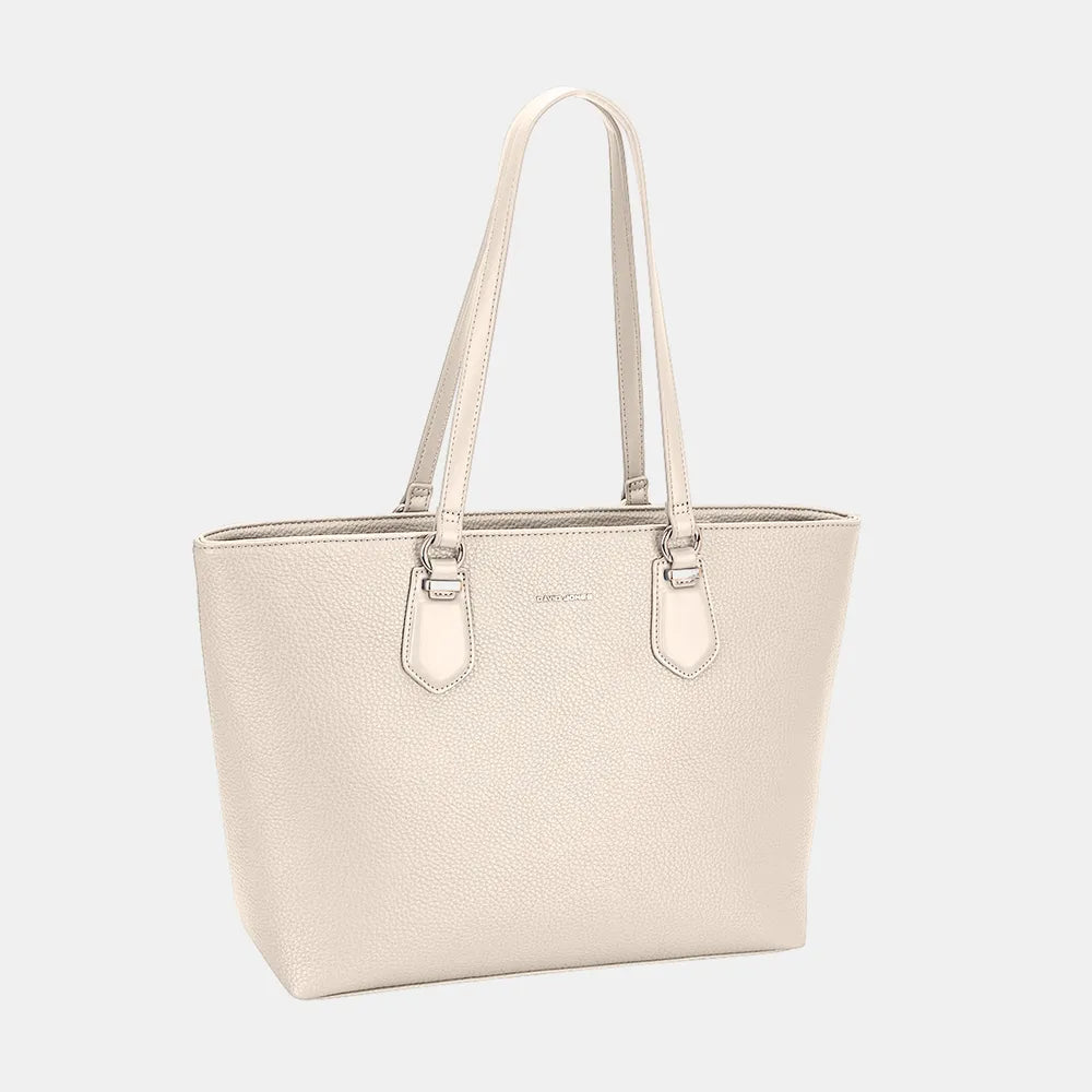 David Jones PU Leather Tote Bag - Tote Bag by Trendsi | Available at Handbags Specialist Headquarter