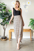 Heimish Full Size Slit Animal Print V-Neck Wide Strap Dress - Dresses by Trendsi | Available at Handbags Specialist Headquarter