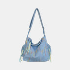 Contrast Texture Shoulder Bag - Handbags by Trendsi | Available at Handbags Specialist Headquarter
