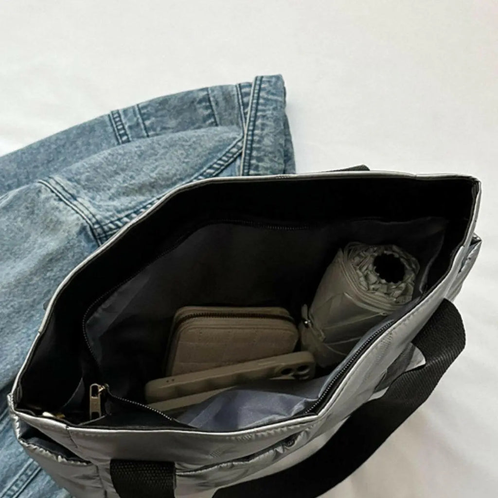 Polyester Tote Bag with Zipper - Tote Bag by Trendsi | Available at Handbags Specialist Headquarter