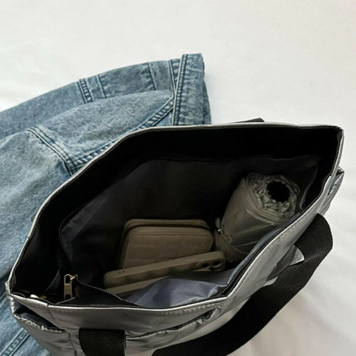 Polyester Tote Bag with Zipper - Tote Bag by Trendsi | Available at Handbags Specialist Headquarter