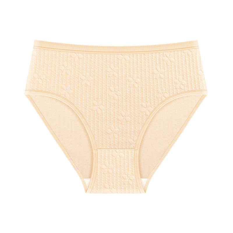 LuxeJacquard Women's Solid Colour Comfort Panties