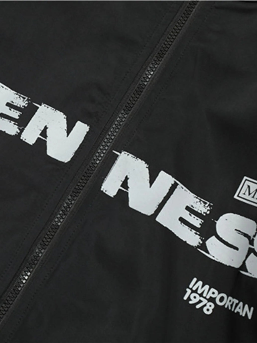 Men's Letter Zip Up Hooded Windbreaker Jacket - Men's jackets by Trendsi | Available at Handbags Specialist Headquarter