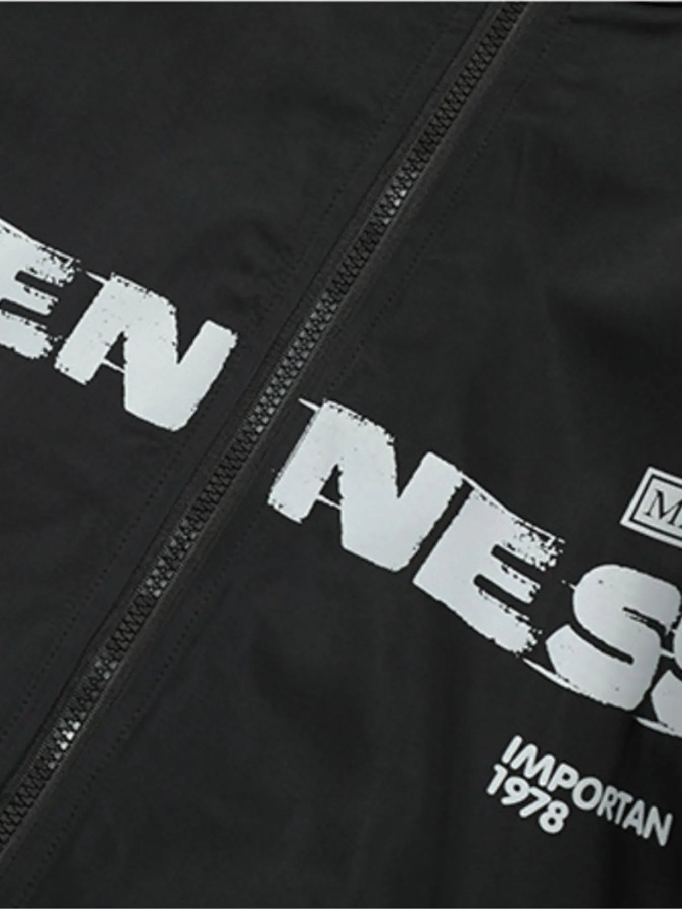 Men's Letter Zip Up Hooded Windbreaker Jacket - Men's jackets by Trendsi | Available at Handbags Specialist Headquarter