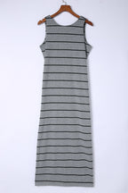 Striped Slit Sleeveless Maxi Dress - Maxi Dress by Trendsi | Available at Handbags Specialist Headquarter