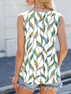 Printed Scoop Neck Wide Strap Tank - Tops by Trendsi | Available at Handbags Specialist Headquarter