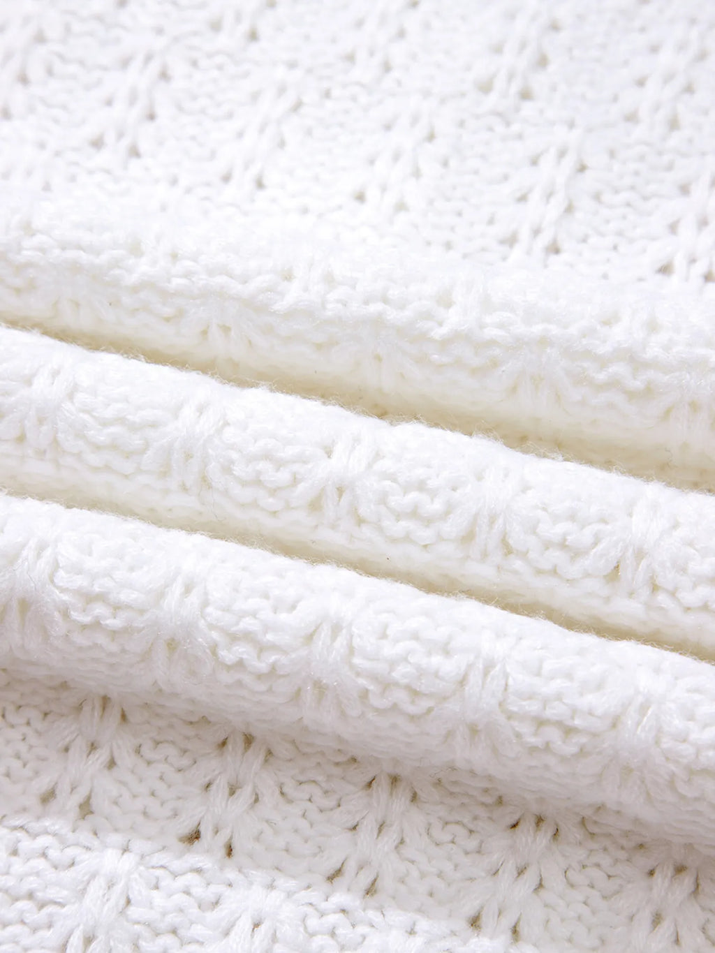 Textured Knit Ribbed Edge V Neck Loose Sweater - Tops by Trendsi | Available at Handbags Specialist Headquarter