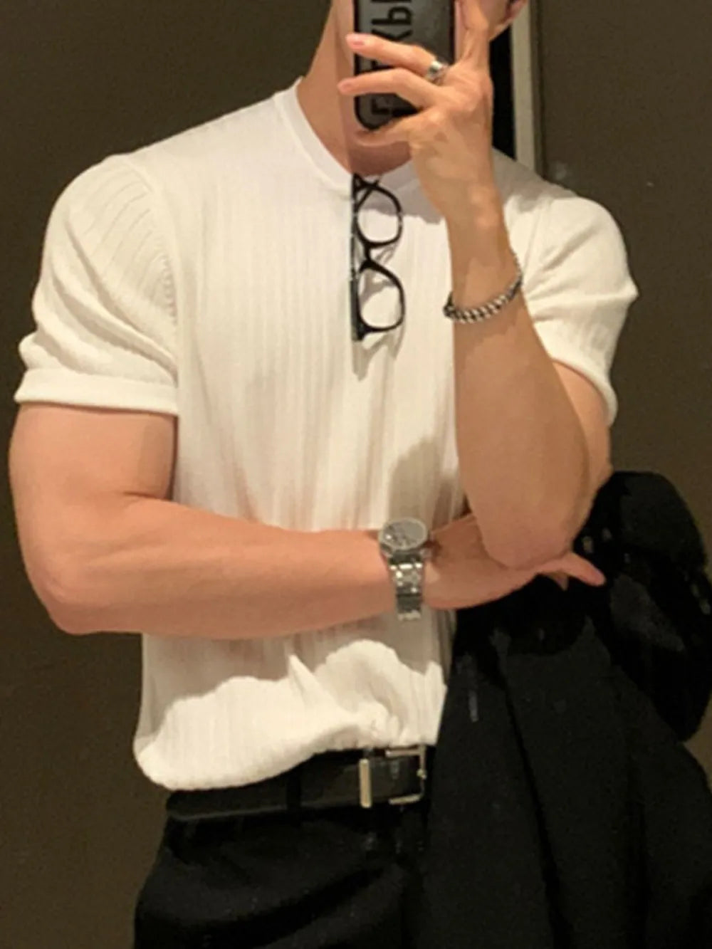 Men's Full Size Round Neck Short Sleeve T-Shirt Plus Size - Men's Shirts by Trendsi | Available at Handbags Specialist Headquarter