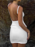 Backless Scoop Neck Bodycon Cami Dress - Maxi Dress by Trendsi | Available at Handbags Specialist Headquarter