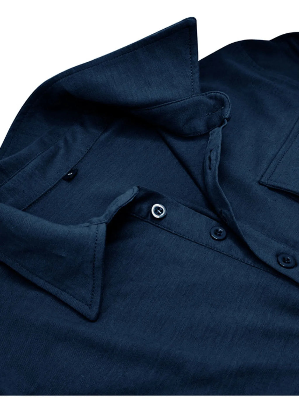 Men's Basic style Collared Neck Long Sleeve Polo - Men's Polo shirt by Trendsi | Available at Handbags Specialist Headquarter