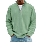 CozyCord Zip Polo: Men's Warm Stand Collar Top - 100001871 by Trendsi | Available at Handbags Specialist Headquarter