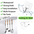 Heavy Duty Transparent Wall Hooks - 8 Pack - Decor by Handbags Specialist Headquarter | Available at Handbags Specialist Headquarter