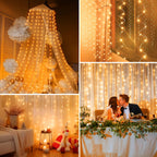 Minetom 300 LED Dimmable Fairy Curtain Lights - Decor by Handbags Specialist Headquarter | Available at Handbags Specialist Headquarter