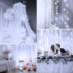 Minetom 300 LED Dimmable Fairy Curtain Lights - Decor by Handbags Specialist Headquarter | Available at Handbags Specialist Headquarter